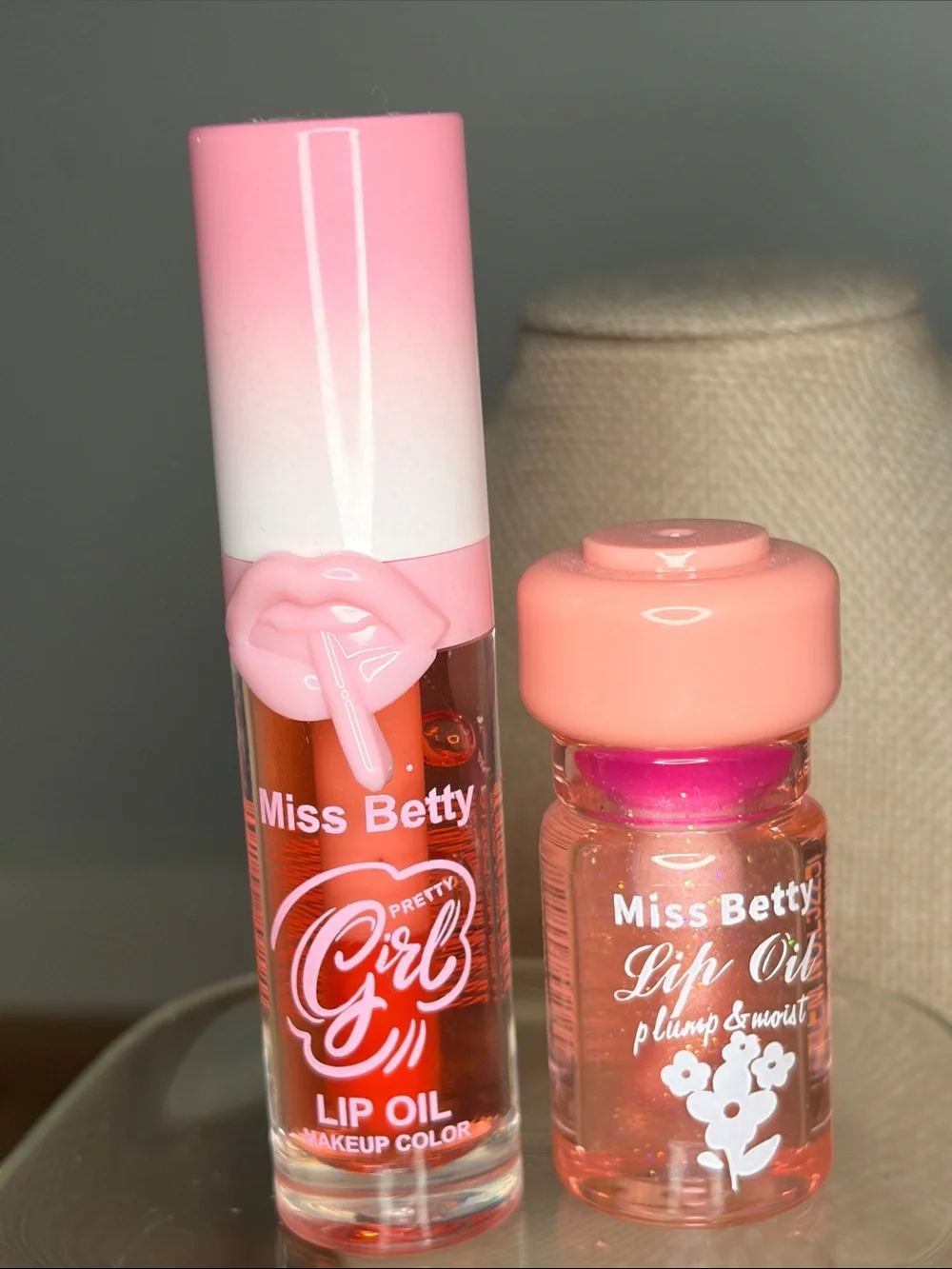 Miss Betty set of 2 Lip Oil — Clear & Sparkle